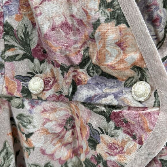 LORAC ORIGINAL - Vintage Floral Peplum Puff Sleeve Blazer Size 16 1/2  A44 - Picture 4 of 11